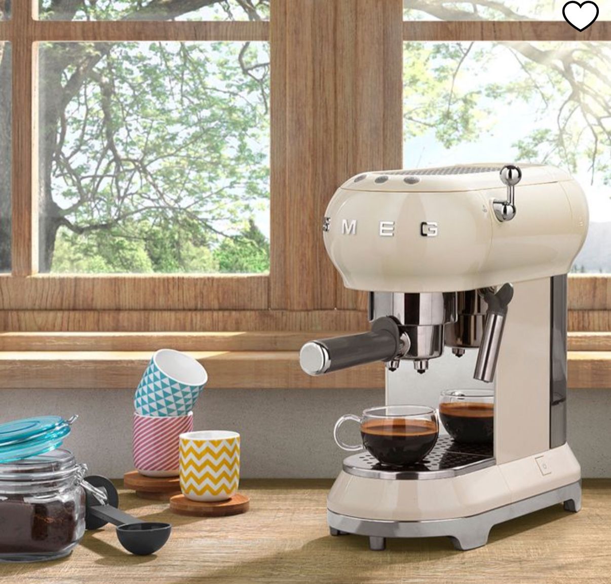Smeg Espresso Coffee Machine - Cream