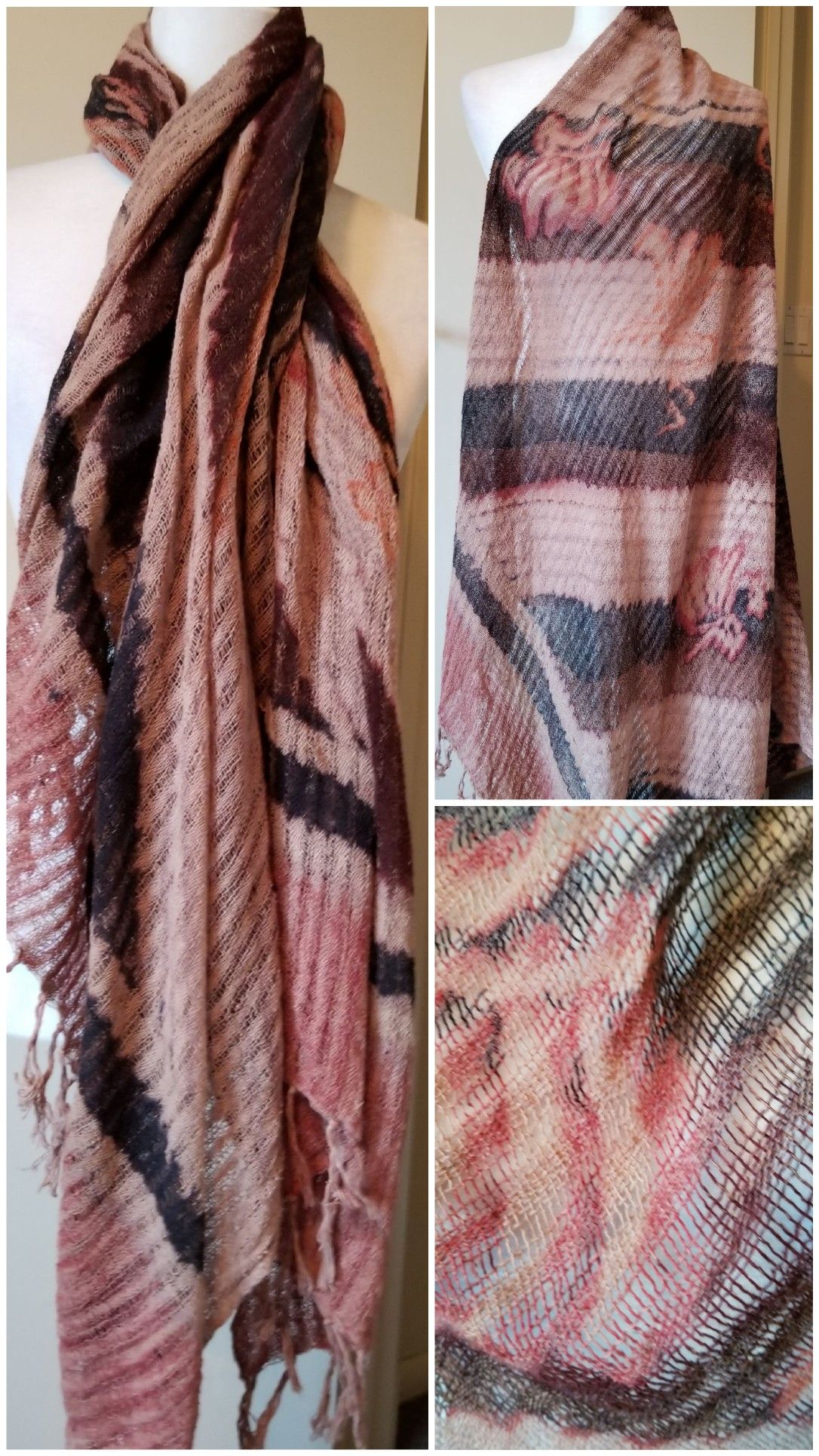 Blanket size scarf throws