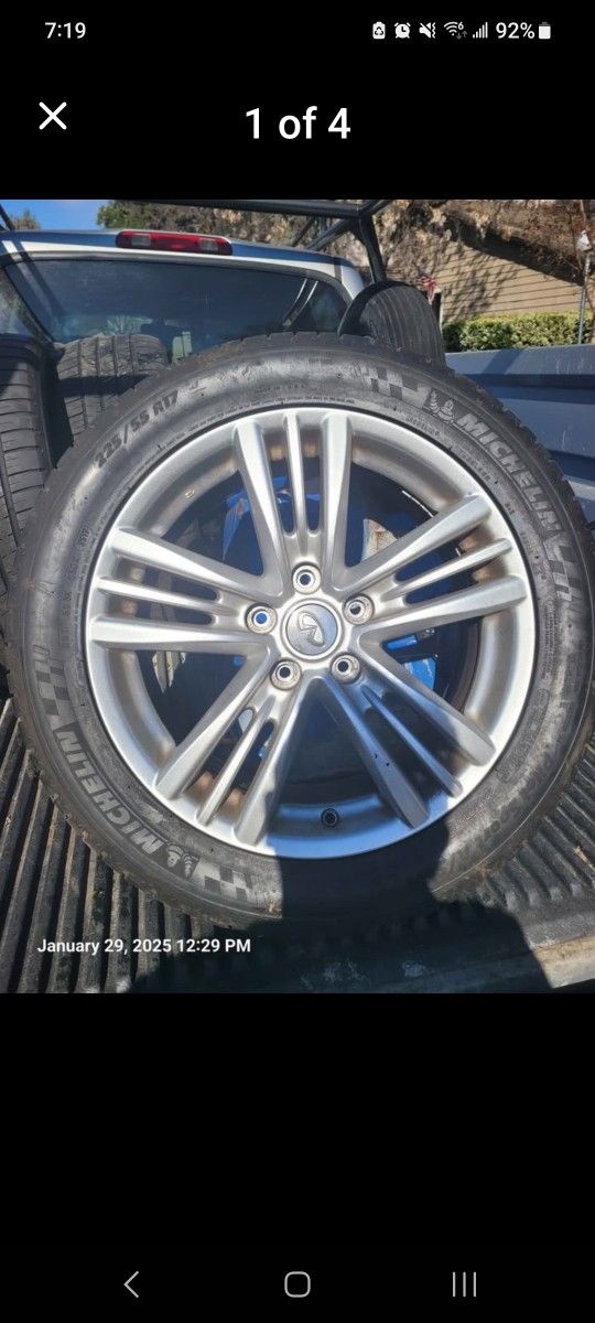 Michelin Set 4 Of 225/55/17 Fit Infinity