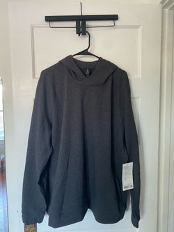 Lululemon Textured Double-Knit Cotton Hoodie Size: XL Color: Heathered Grey