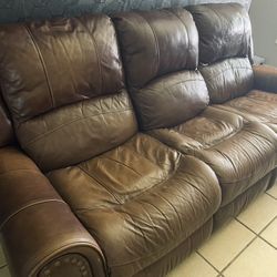 Leather Recliner Couch