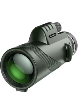 Pankoo 40X60 Monocular Telescope for Smartphone W/Phone Adapter and Tripod NEW