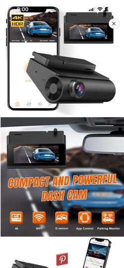 4K HDR Dash Cam with WiFi and Night Vision