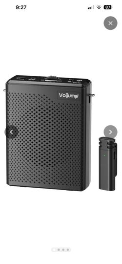 Wireless Voice Amplifier with Wireless Lavalier Mic for Teachers Bluetooth PA System, Portable Cordless Omnidirectional Clip On Mic with Speaker for T