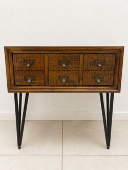 Brown dark wood end table