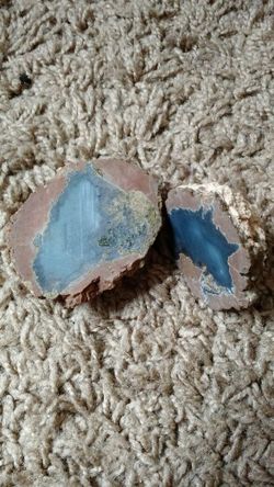 Blue Agate Geode 1/2 or whole