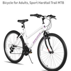 Womens Mountain Bike, 24  Inch 18 Speeds Hybrid Commuter Bicycle for Adults,