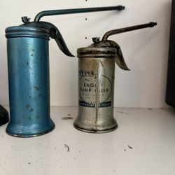 Vintage Oil Cans And Bottle
