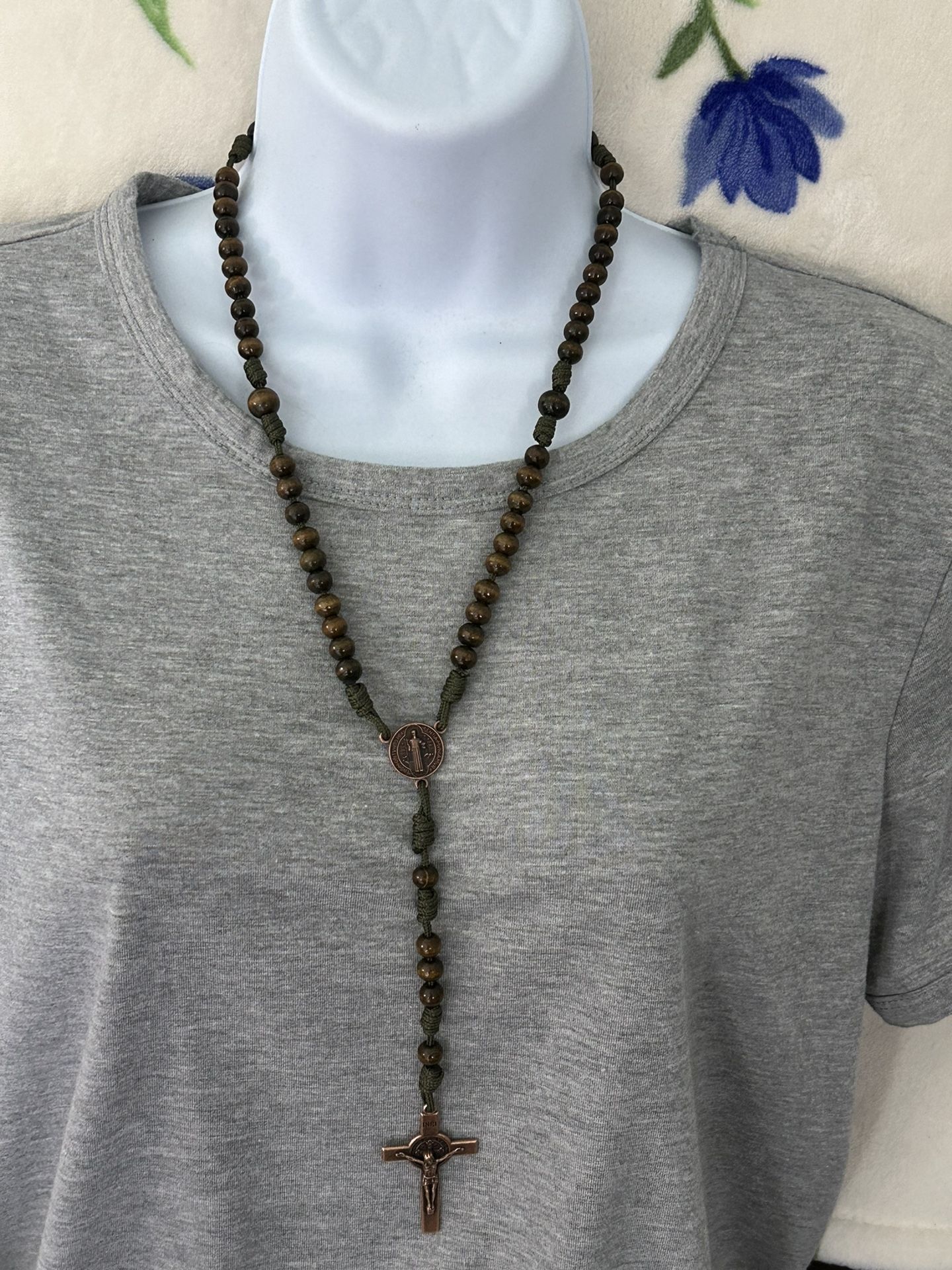 Handmade Rosary Made With Paracord By Me Paracord, Beads (Bin #3)