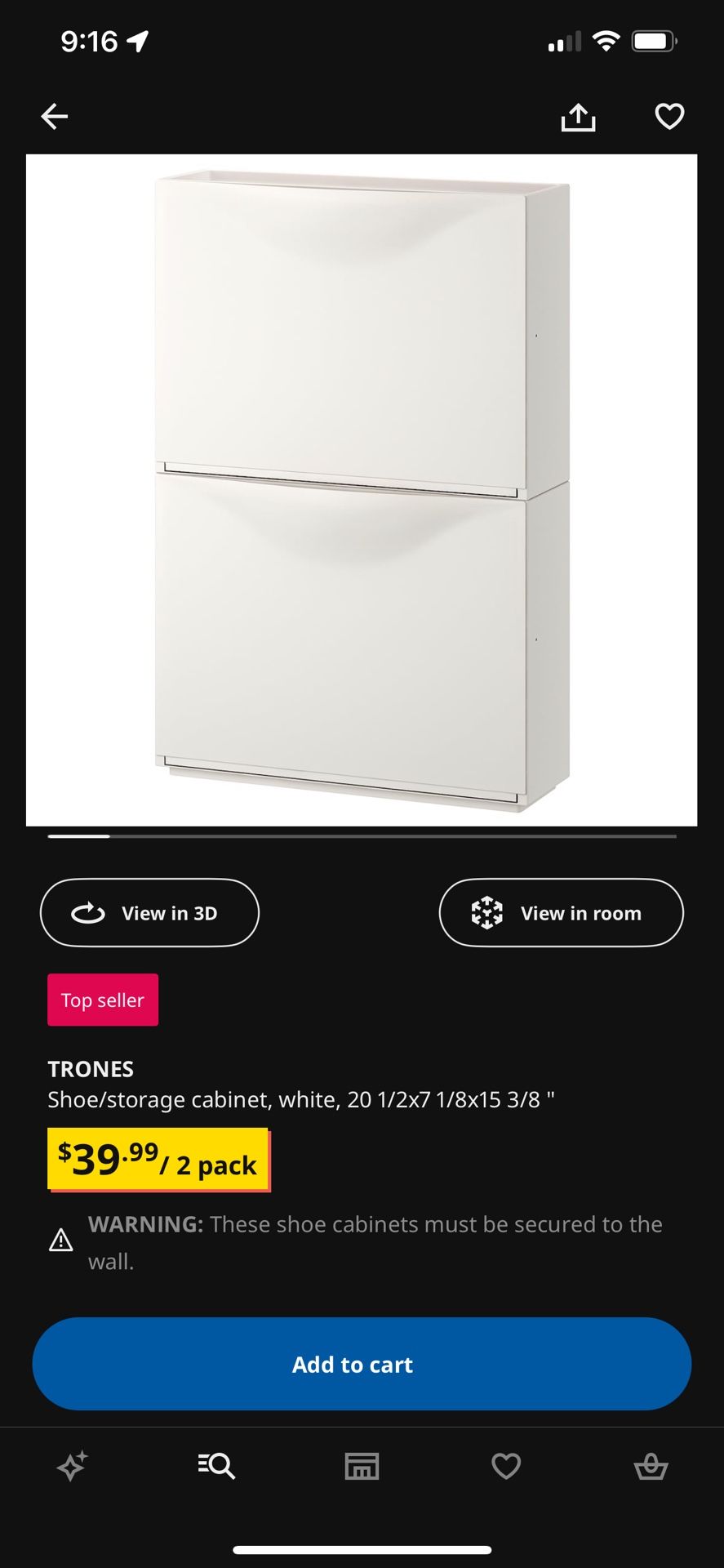 IKEA Trones Shoe Cabinet ( Qty:4)