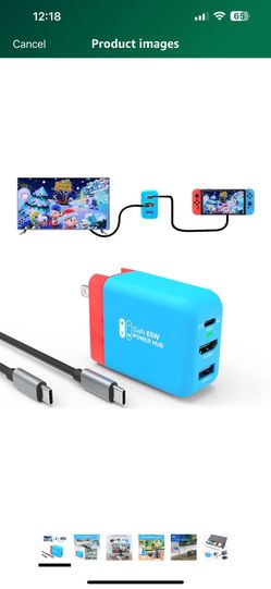 Mirabox 65W Portable Switch Dock Charger for Nintendo Switch, Compatible with OLED/Steam Deck/ROG Ally/Samsung Dex/iPad/MacBook, 4K 60Hz USB C TV Dock