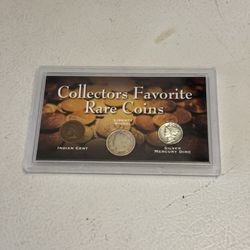 Collectors Favorite 3 Rare Coins -  Indian Cent, Liberty Nickel, Mercury Dime