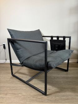 Zinus Aidan Sling Accent Lounge Chair (Dark Grey)