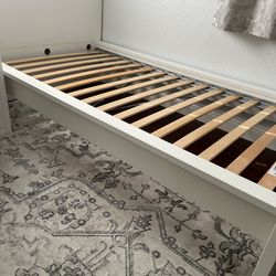 IKEA white twin bed frame