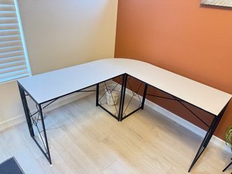 Study desk L shaped  white