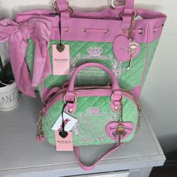 Juicy couture Daydreamer Bag And Green Shoulder Purse Set.