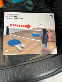 Sharper Image Retractable Table Tennis Set