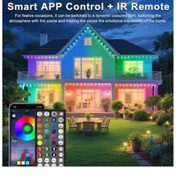 400Ft Permanent Outdoor Lights for House Waterproof, IP67 LED Eave Lights with App/Remote Control,