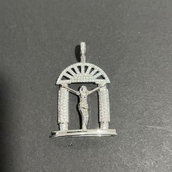 Small .925 Real Silver Jesus Pendant