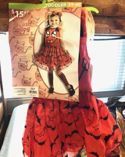 Toddler Devil Bat Halloween Costume Size 3T 4T