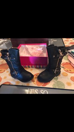 Kids leather high boots size 4