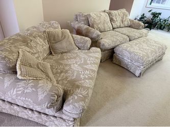 Sofa, Loveseat & Ottoman Set – Excellent Condition – Only $150