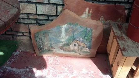 Natural Laja Stone Picture hand made