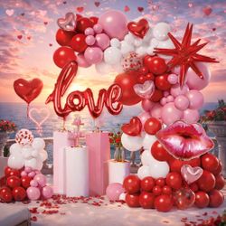 Valentines Balloon Garland Set