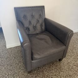 Two Gray Accent Chairs