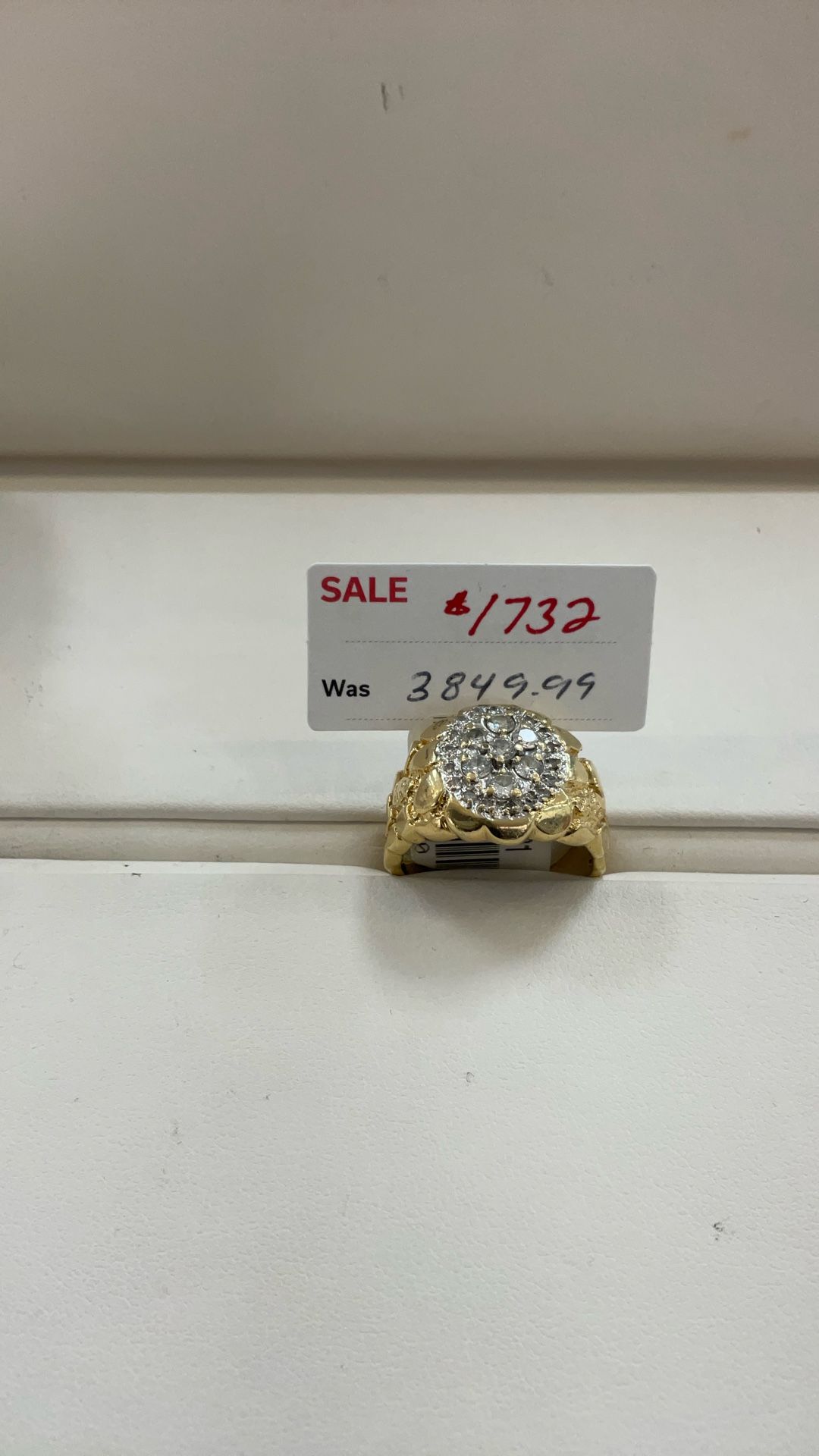 Nugget Diamond 14k Gold Ring