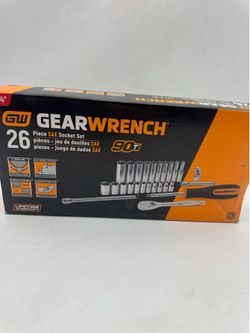 GEARWRENCH 26 Pc. 1/4" Drive 6 Pt. Standard Mechanics Tool Set, SAE - 80312DD