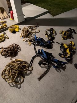 Fall Protection Harnesses and Rope Lot