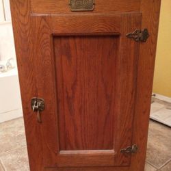 Vintage Antique White Clad Hamper