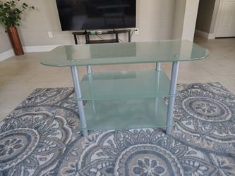 Heavy Frosted Tempered Glass Tv Stand