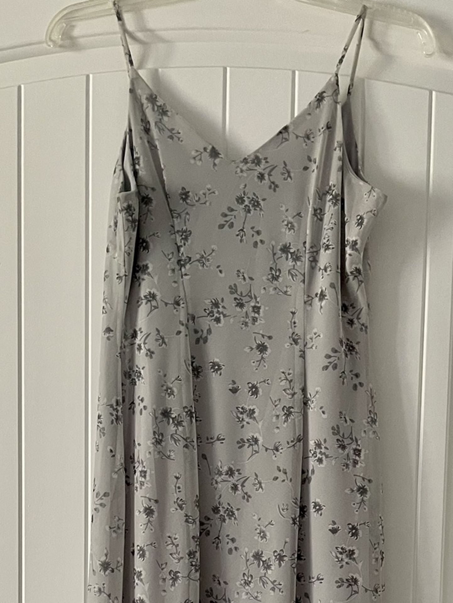 Gray Floral Dress