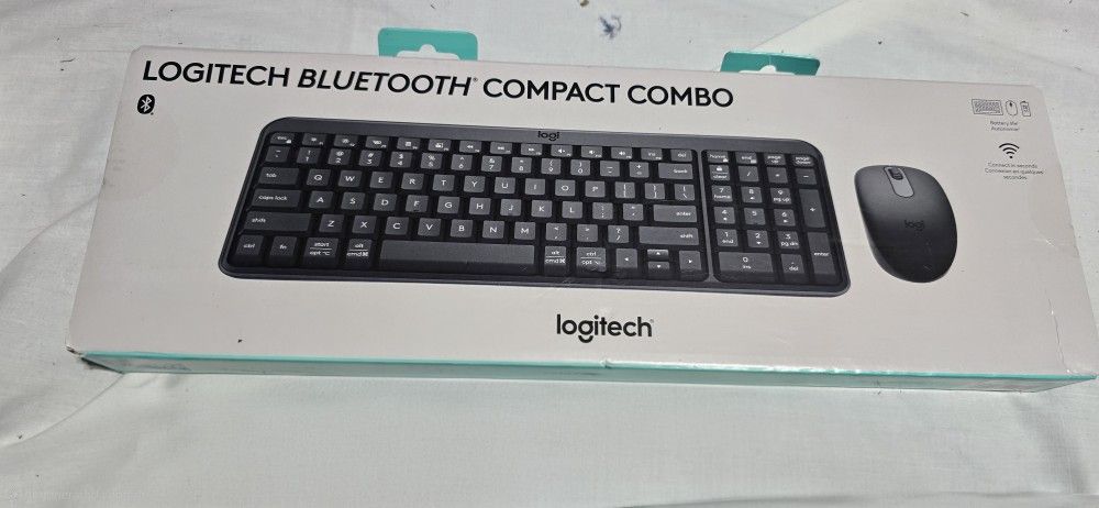 Logitech BLUETOOTH Black Compact Combo Wireless Keyboard & Mouse (contact info removed)07 NEW