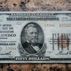 1929 $50 NATIONAL NOTE TYPE 2