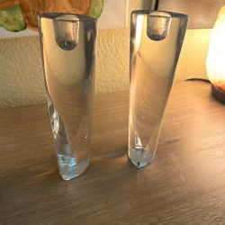 2 Crystal Candle Holders