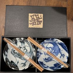 Japanese Dragon Bowl Set