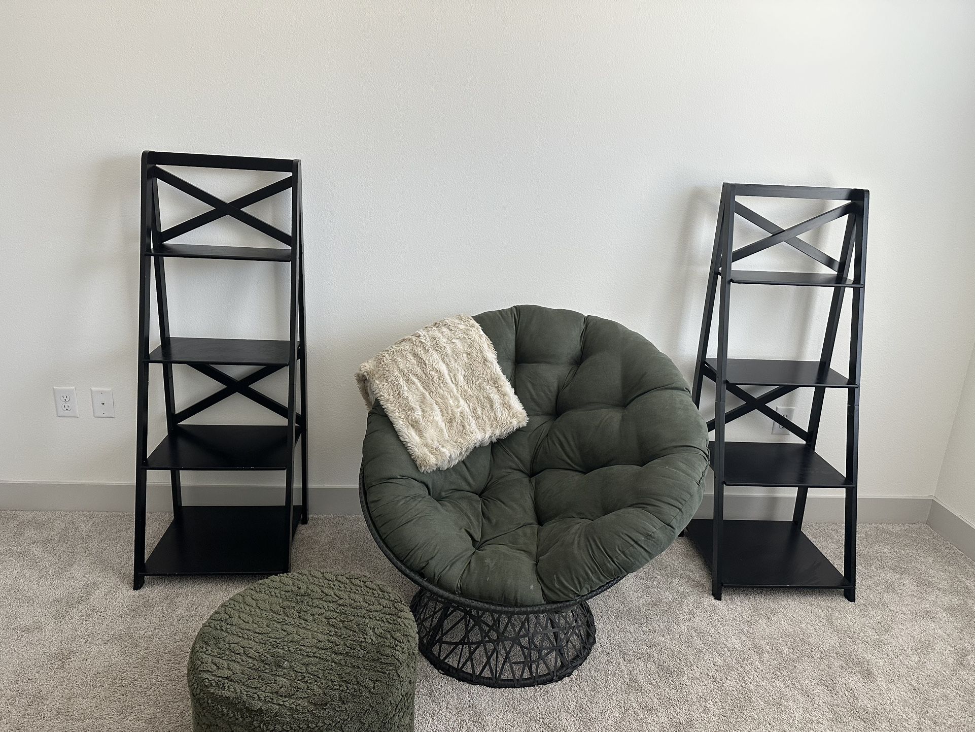 2 Leaning Ladder Shelves 