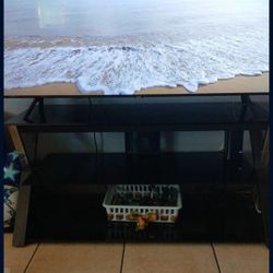 Black Glass TV Stand