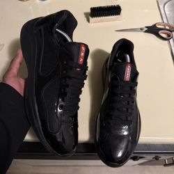 Black Patent Pradas Size 10.5