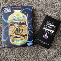 Card Games “Pick your poison” “Snake Oil”