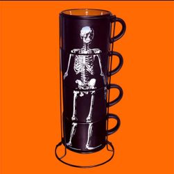 Halloween Skeleton Mug Set