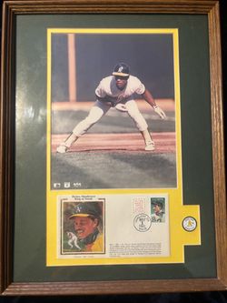 Rickey Henderson King of Steals Framed Collectible