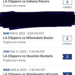 Clippers tickets various dates