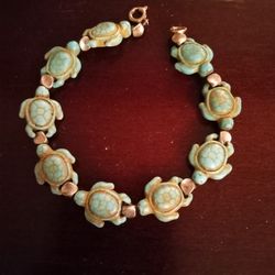 Turquoise Turtle Bracelet 
