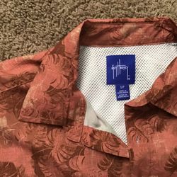 NEW~GUY HARVEY~Men's Abstract Shade Performance Fishing Shirt~Size Small~100% Polyester~Ventilated Back