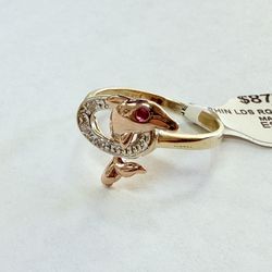 14k Gold Dolphin Ring