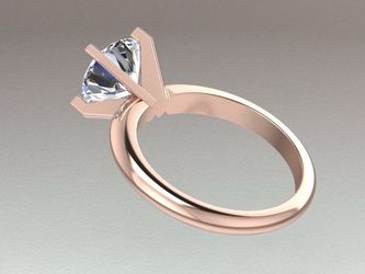 Certificate VVS1  emaral solite engagement ring 1 CT